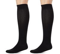 Nur Der Herren Bambus Knie, 495266 Chaussettes Hautes, Noir/Noir, 39W x 42L Homme