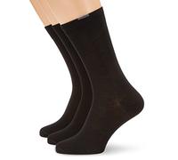 Nur Die Lot de 3 Chaussettes Coupe Parfaite Unisexe en Coton Respirant Doux Basique Pointe Sans Pression, Tige Mi-Haute pour Bureau et Loisirs Femme Homme