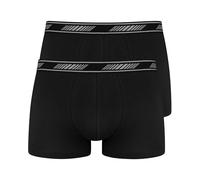 Nur Der Lot de 2 Boxers 3D Flex en Coton Respirant pour Homme, Noir, XL