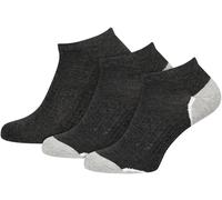 Nur Der - Socquettes Homme Herren Sneaker Socken Sport 3er, 485531 - Gris (graumelange) - FR : 39-42 (Taille fabricant : 39/42)