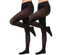 Nur Die 2er Blickdicht 40 Strumpfhose, 725013 Collants, 40 DEN, Noir (Schwarz 094), FR: 44 (Taille Fabricant: M (40-44) (Lot de 2) Femme