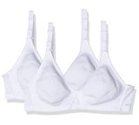Nur Die 2er Pack Damen Baumwoll BH Soutien-Gorge, Blanc (Weiß 30), 105B (Taille Fabricant: 90B) (Lot de 2) Femme