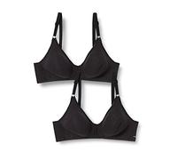 Nur Die 2er Pack Damen Baumwoll BH, Soutien-Gorge Femme, Noir (Schwarz 94), 105B (Taille Fabricant: 90B)