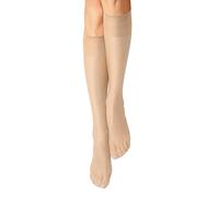Nur Die 615969 - Chaussettes Montantes Glanz Fein - Femme - Marron (teint 114) - Taille unique (Taille fabricant: One size)