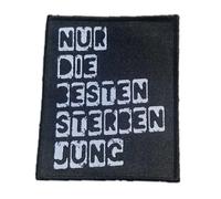 Nur die Besten meurben jung Patch/Patch | Thermocollant compatible avec les fans de Bohême Onkelz, écusson à repasser, patch, jupe allemande, motard, garçon (8 x 10 cm)