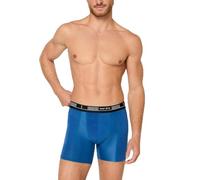 NUR DIE Boxer long en coton Active 3D-Flex Air pour homme - Long - Élastique et respirant - 3D Flex - Coupe confortable - Pour le sport et le quotidien, Boxer long Cotton Active Bleu, XL