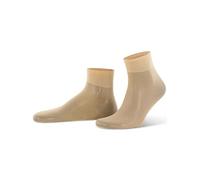 Nur Die Chaussettes à Semelle en Coton 20 Deniers Transparentes, Fines et Respirantes, Taille Confortable, Amande, 3-5 Femme