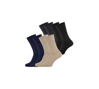 Nur Die Chaussettes ' Bambus Komfortbund ' beige / bleu nuit / anthracite / noir, Taille 39-42