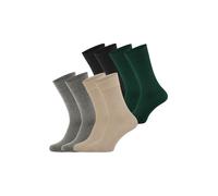 Nur Die Chaussettes ' Bambus Komfortbund ' beige / gris / vert foncé / noir, Taille 43-46