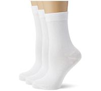 Nur Die Damen Ohne Gummi Socken 3er Chaussettes, Opaque, Blanc (920), 6-8 (Lot de 3) Femme