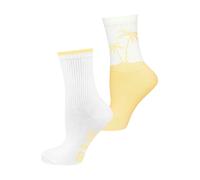 Nur Die Chaussettes ' Good Vibes ' jaune / blanc, Taille 43-46