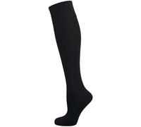 Nur Die Chaussettes Hautes en Bambou particulièrement Douces et Respirantes avec Taille Confortable Montantes, Noir, 39-42 Femme