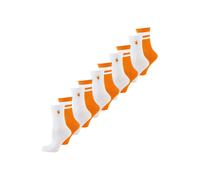 Nur Die Chaussettes ' Statement Socken mit Stickerei ' orange / blanc, Taille 35-38