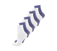 Nur Die Chaussettes ' Unisex Colour Farbige Sneaker kurz Frottesohle ' violet / blanc, Taille 35-38