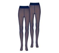 Nur Die Collants ' Warm & Transparent ' bleu foncé, Taille L-XL