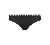 Nur Die Daily Micro String Tanga aus Mikrofaser Seamless Unterwäsche mit Spitze, Unsichtbar Unter Kleidung Weicher Slip, Noir, 46 Femmes