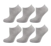 Nur Die Da. Sneaker BW 6er Chaussettes, Hellgraumelange, 35-38 (Lot de 6) Femme