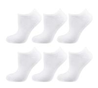 Nur Die Da. Sneaker BW 6er Chaussettes, Weiss, 35-38 (Lot de 6) Femme