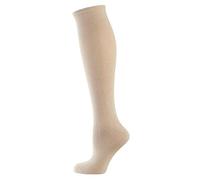 Nur Die Fit & Vital Chaussettes de voyage soulageantes en coton doux et respirant avec ceinture confortable pour femme, Lin, 38