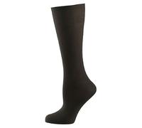 Nur Die Genoux en coton 60 deniers opaques aspect mat en coton taille confortable pour femme, Noir, Einheitsgröße Große Größen