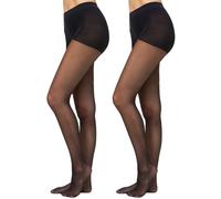 Nur Die Goodbye Laufmaschen 20 ER Pack Cuisses, Noir, 38/40/S (Lot de 2) Femme