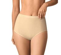 Nur Die GOTS Culotte Taille Haute en Coton Bio Maxislip sous-vêtements Basic Stetch pour Femme, Beige, 50