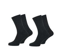 Nur Der Herren Cotton Stretch Doppelpack Chaussettes, Anthracite Mel, 9-11 (Lot de 2) Homme