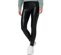 Nur Die Leggings in Leder-Optik Relax & Go Kunstleder High Waist Treggings mit weicher Innenseite & Bund, Schwarz, S Femme