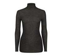 Nur Die Light Rollkragen Longsleeve mit Kaschmir Oberteil Leicht Warm Weich Langärmlig Elegant Langarm-Unterhemd Pull-Over, Noir, S Femme