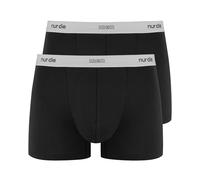 Nur Der Boxer Bio Cotton Lot de 2 Caleçon Boxeur, Noir, M Homme