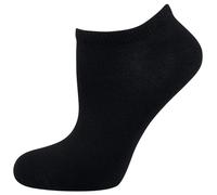 Nur Die Lot de 2 Chaussettes de Sport en Coton Respirant, Noir, 34-36 Femme
