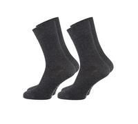 Nur Die Lot de 2 paires de chaussettes confortables en bambou pour homme, Gris anthracite., 44