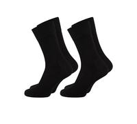 Nur Die Lot de 2 paires de chaussettes confortables en bambou pour homme, Noir, 44
