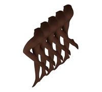 NUR DIE Lot de 5 collants thermiques opaques pour femme - 80 deniers - Doux et élastiques - Chaud et robuste - Idéal pour le quotidien et le bureau, 5 x ultra opaques 80 deniers marron, 50-52