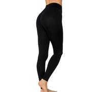 Nur Die Scrunch Nahtlose & Blickdichte Highwaist Leggings Breiter Bund Figurformend an Po und Taille Dehnbar Push Up, Noir, S Femmes