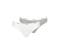 Nur Die Slip 'Soft Sportiv' gris chiné / blanc, Taille L