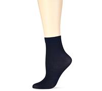 Nur Die Söckchen Cotton 60 Den Blickdichte Socken in Matter Optik aus Baumwolle Bequemer Bund Chaussettes, 60 deniers, Marine, Einheitsgröße Große Größen Femmes
