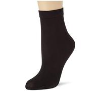 Nur Die Söckchen Cotton 60 Den Blickdichte Socken in Matter Optik aus Baumwolle Bequemer Bund Chaussettes, 60 deniers, Noir, Einheitsgröße Große Größen Femmes