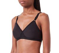 Nur Die Komfort Bügelloser Softcup-BH Bra Weich Bequem mit Spitze Kreuzschnitt-Technologie für Starken Halt Soutien-Gorge, Noir, 85B Femmes