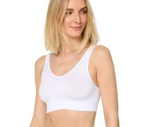 Nur Die Soutien-Gorge Doux et Confortable sans Coutures sans Armatures Bralette de Sommeil avec Bretelles Larges sans Coutures pour Femme et Fille, Blanc., 48-50
