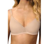 Nur Die Soutien-Gorge en Coton sans Armatures à Double Couche pour Femme - Doux et Confortable - Invisible - sans Coutures - sous Les vêtements - Opaque, Chair, 90C