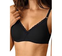 Nur Die Baumwoll Spitzen BH Soutien-Gorge, 1 Opaque, Noir, 110B Femme