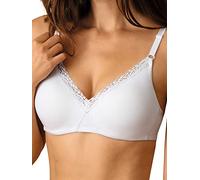 Nur Die Baumwoll Spitzen BH Soutien-Gorge, NA Opaque, Blanc, 100C Femme