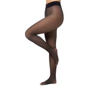 Nur Die Transparent Extra haltbar 80 DEN Warme Fein-Strumpfhose Beige durchscheinend Komfortbund blickdicht Collants, Schwarz, S Femme
