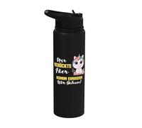 Nur verrückte hier komm Einhorn wir gehen. Stainless Steel Insulated Water Bottle