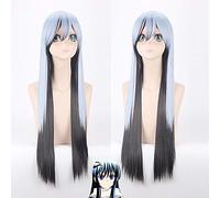 Nurarihyon No Mago Yuki Onna Cosplay perruque bleu Ombre longs cheveux raides Oikawa Tsurara cheveux synthétiques + casquette de perruque PL-071