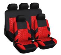 NURCIX 9Pcs 5-Places Voiture Cuir Ensembles Housses siège, pour Citroen C4 Picasso DS3 DS4 DS5 C3 C2 C3 XR C4 Cactus C5 C6 Car Confortable Respirant Nonslip Protection Interieu Accessoire,C/Red