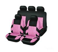 NURCIX 9Pcs 5-Places Voiture Cuir Ensembles Housses siège, pour Citroen C4 Picasso DS3 DS4 DS5 C3 C2 C3 XR C4 Cactus C5 C6 Car Confortable Respirant Nonslip Protection Interieu Accessoire,F/Pink