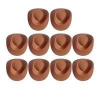 NURCIX Chapeau Poupées Mignonnes Miniatures Petit Chapeau Fête Poupées Jouets Accessoires Fête Mini Chapeau Cowboy en Plastique Chapeau Cow-Girl pour L'artisanat Chapeau Occidental Mini
