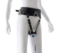 NURCIX Göđë Ceinture de Cuir Pu C Ntraint de L' Rgaš É - Agic Wand Supp Rt Bds B Ndage Fe Elle Chasity Ceinture Harnais Strap N Śéx T Yš P Ur C Uple/Black/A